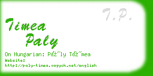 timea paly business card